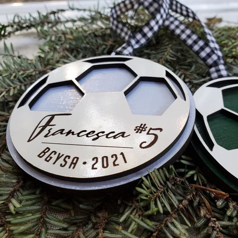 Soccer team gift,soccer ornament, personalized soccer ornament