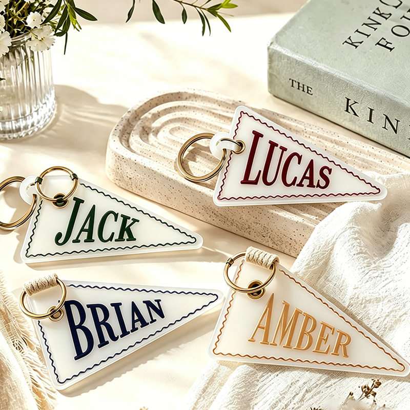 Custom Pennant Flag Bag Charm, Backpack Accessory