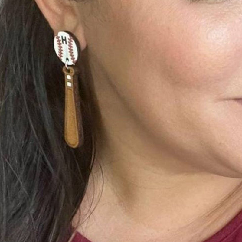 BASEBALL or SOFTBALL EARRINGS + Personalized gift