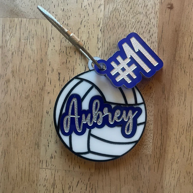 Volleyball Bag Tag or Keychain