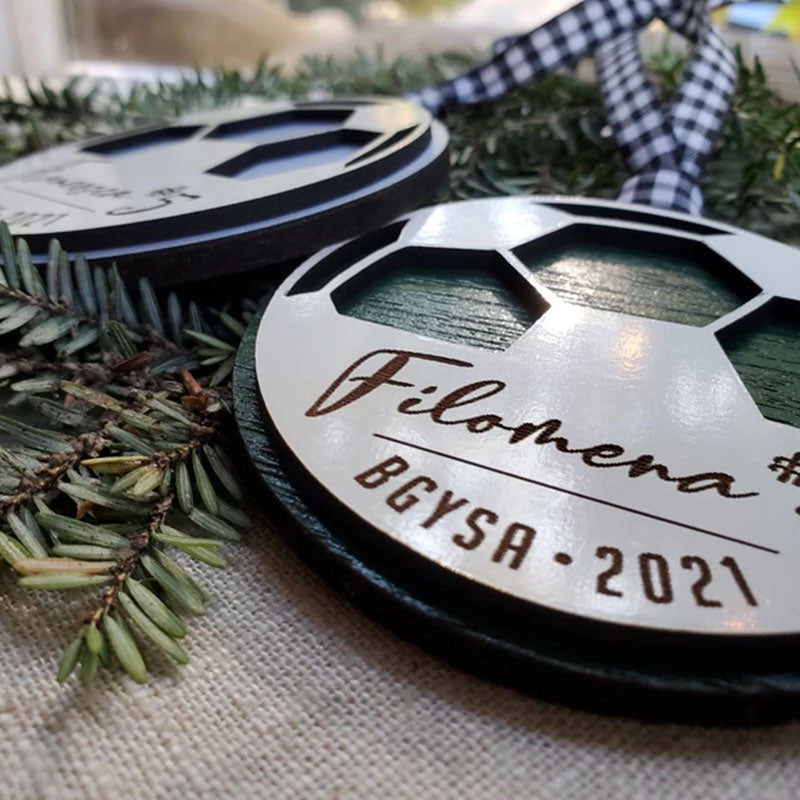 Soccer team gift,soccer ornament, personalized soccer ornament