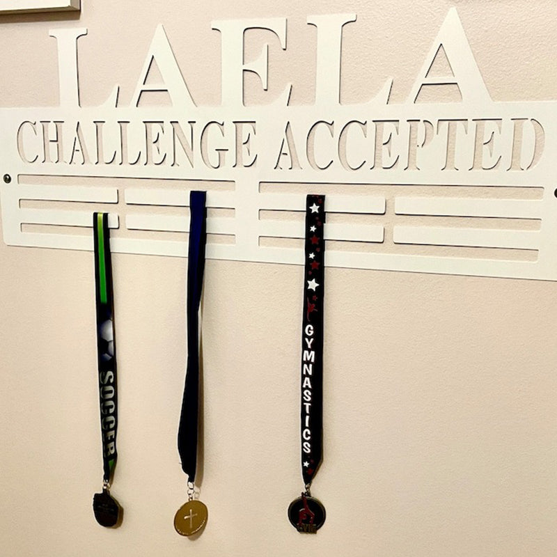 Personalized Sports Medal Display Hanger, Custom Name Medal Hanger