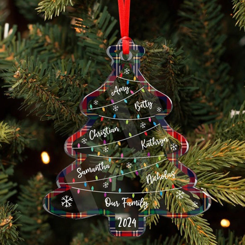 Personalized Family Tree Ornament, Family Christmas Ornaments