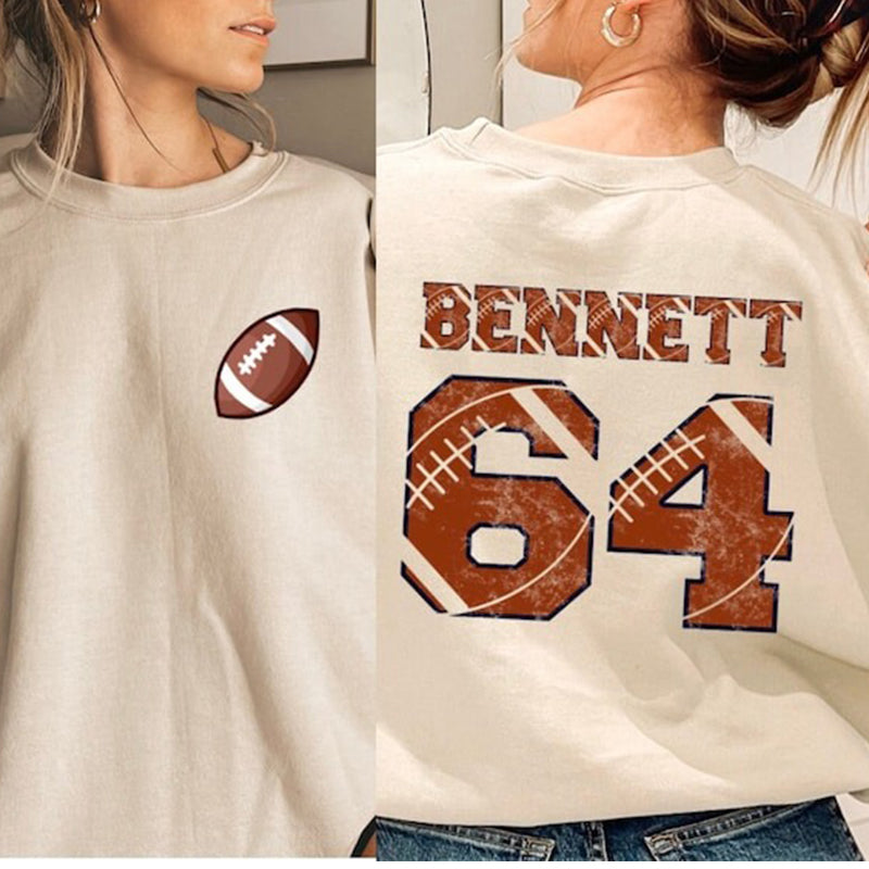 Personalized Football Mom Shirt, Custom Football Sweatshirt