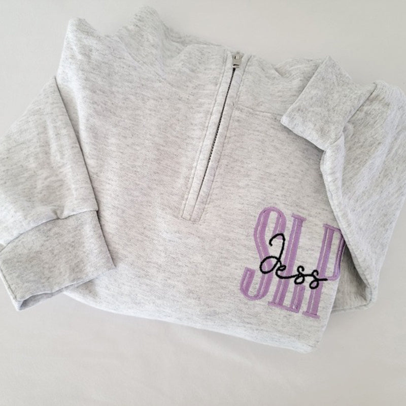 Nurse Custom Quarter Zip Sweatshirt-Jerzees Nublend Quarter Zip-Custom Embroidered