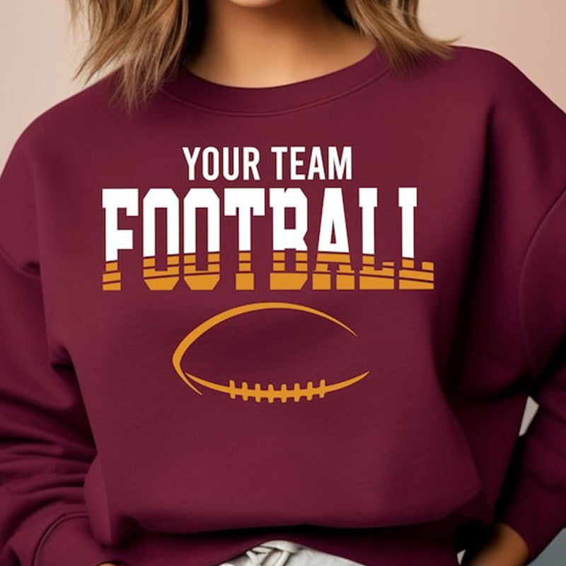 Customized Football Sweatshirt, Your Name Football Sweatshirt Hoodie