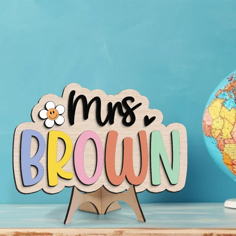 Personalized Teacher Name Sign, Teacher Appreciation Gifts, Custom Teacher Desk Sign
