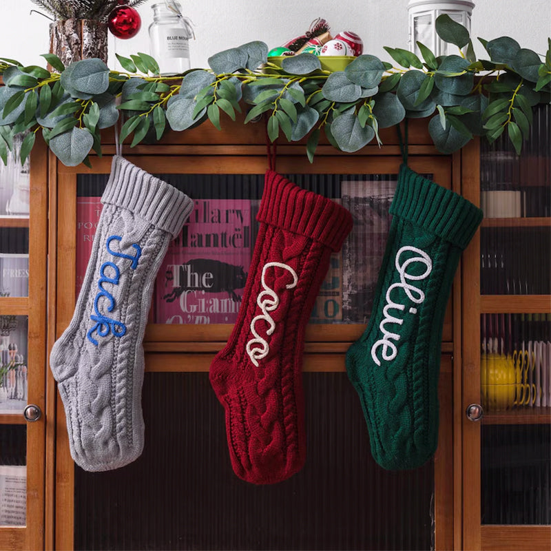 2025 Family Christmas Stockings, Personalized Christmas Stocking with Name