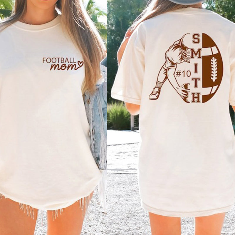 Customized Football Mom Shirt- Your Name Football Shirt