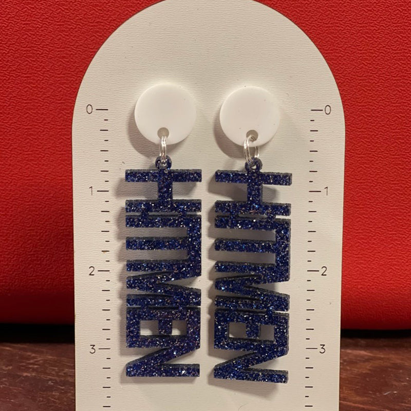 Acrylic School Spirit Earrings