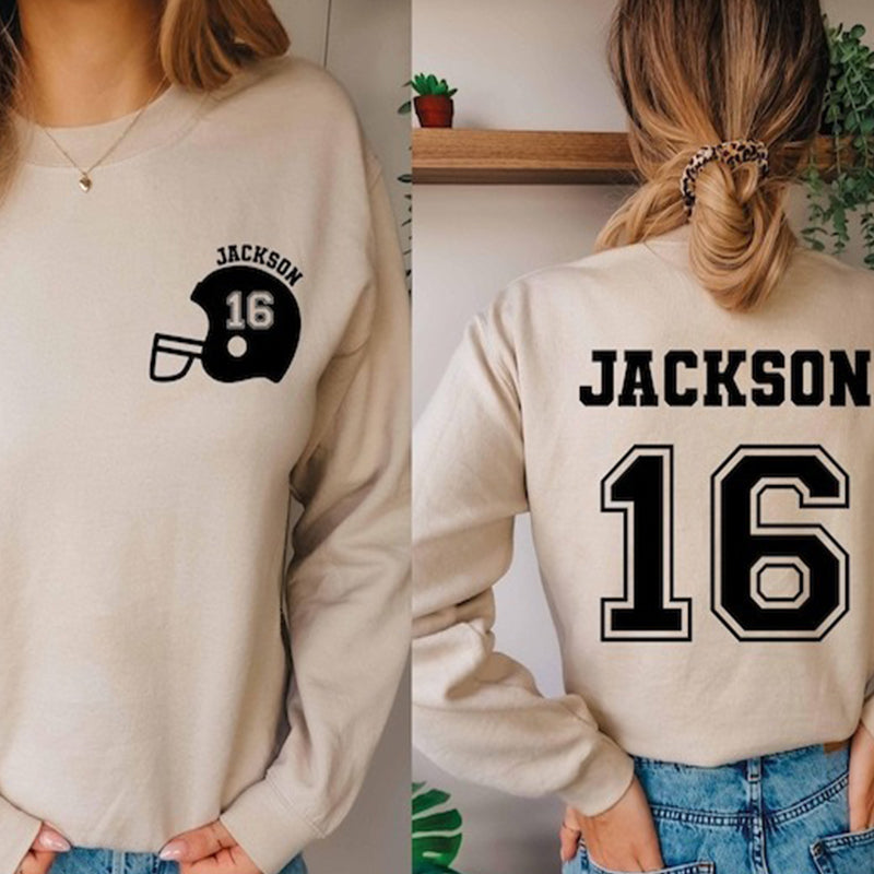 Customized Football Sweatshirt, Your Name Football Sweatshirt