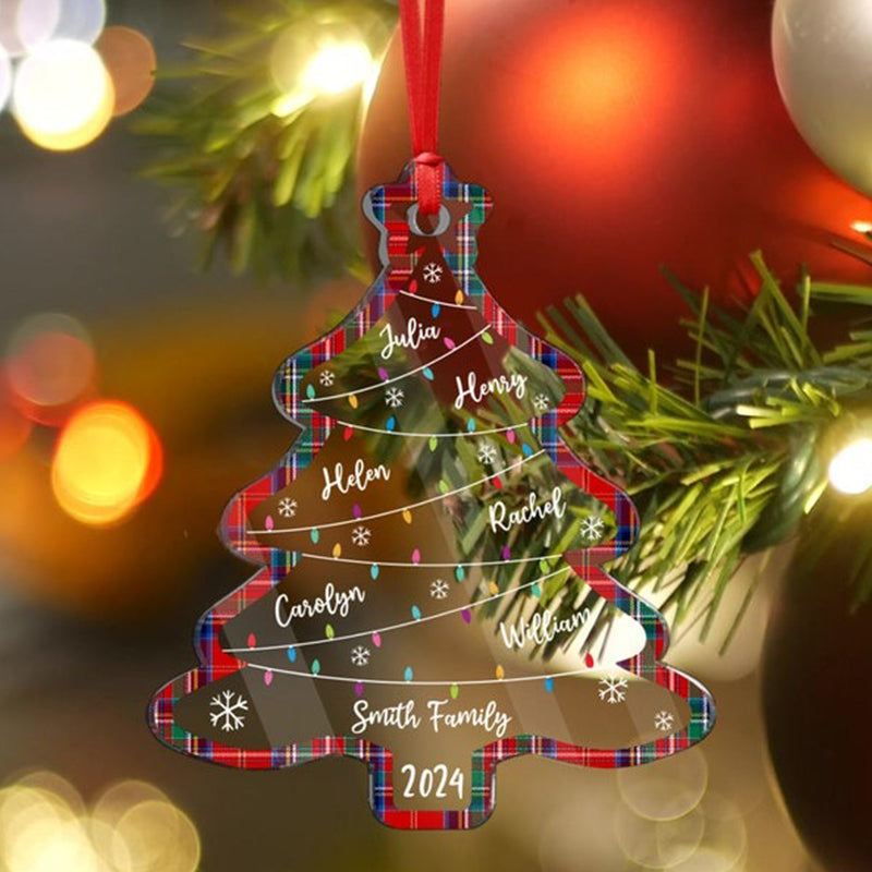 Personalized Family Tree Ornament, Family Christmas Ornaments