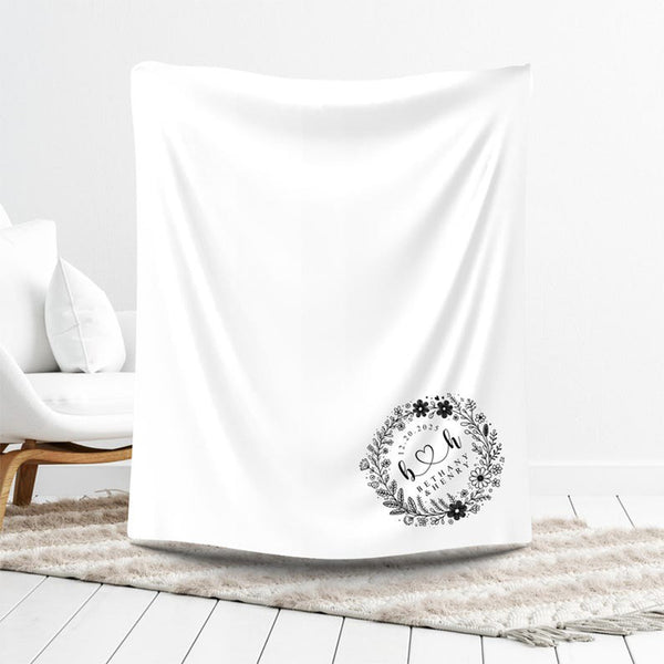 Personalized Wedding Blanket for Couple