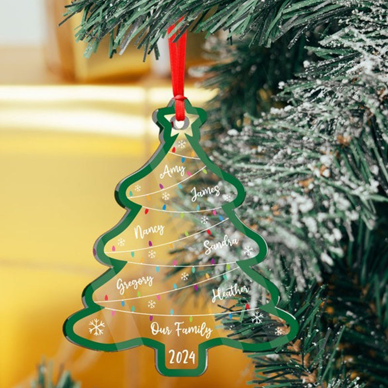 Personalized Family Tree Ornament, Family Christmas Ornaments