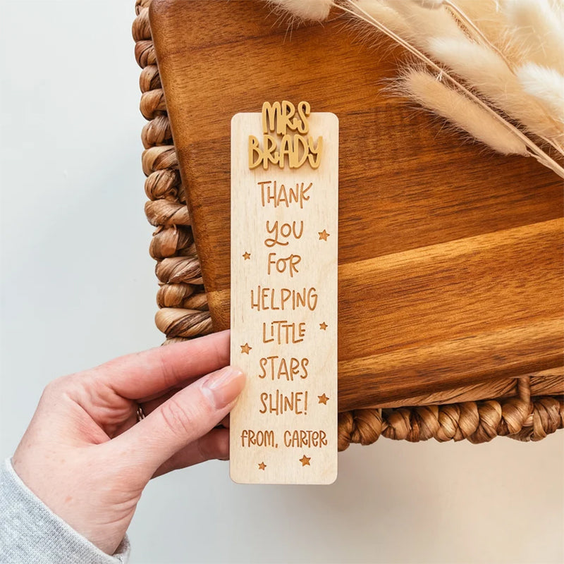 Teacher Appreciation Week, Custom Teacher Name Bookmark