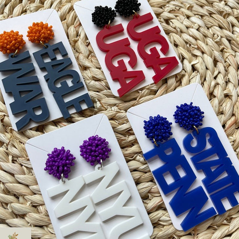 Personalized Custom Game Day Earrings