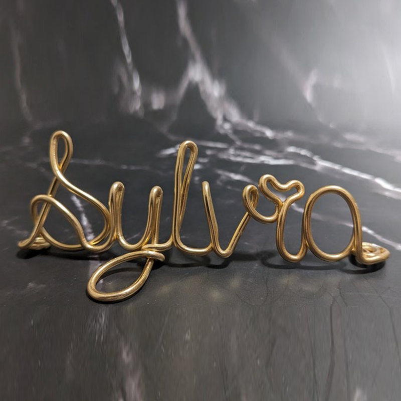 Name Plate, Wire Name Tag, Standing Desk Name