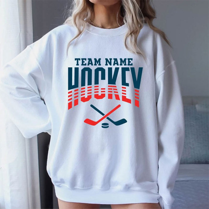 Personalized Hockey Sweatshirt With Name and Number