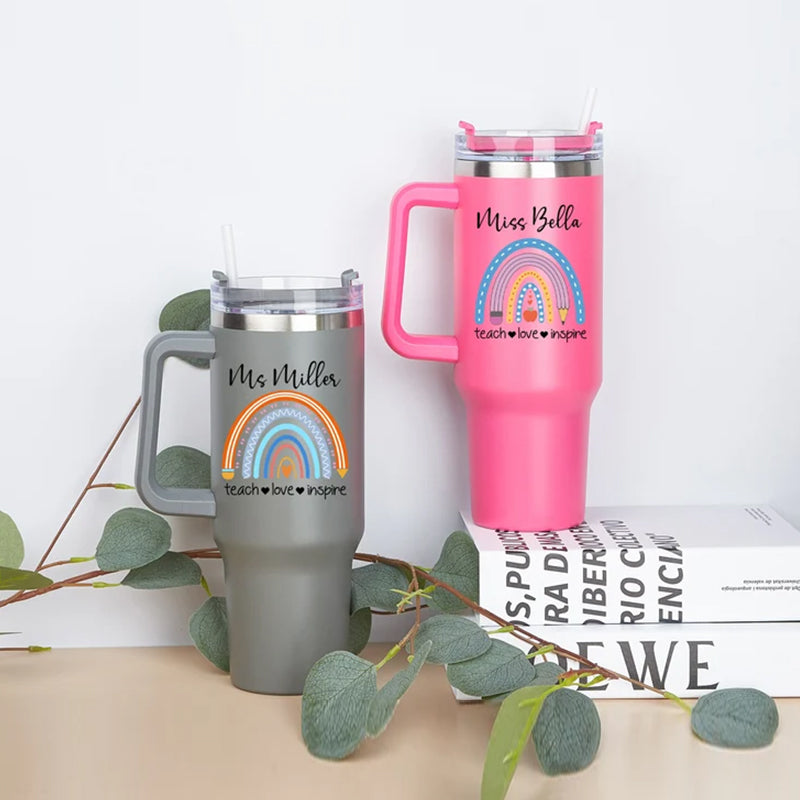 Teacher Appreciation Gift, Teacher Travel Mug, Personalized Teacher 40oz Tumbler