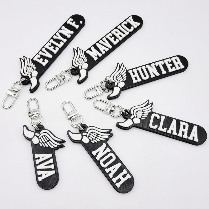 Personalized Football Keychains, Backpack Tags