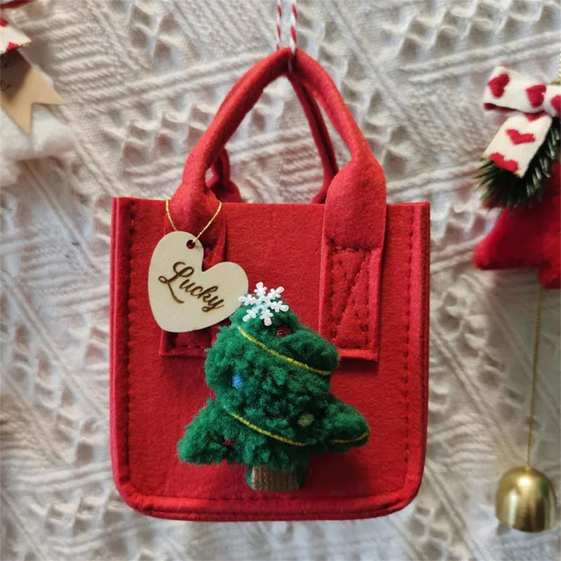 Personalised Christmas Gift Bag with Charm, Custom Gift Bags with Name