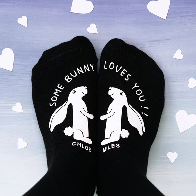 Some Bunny Loves You Socks - Personalised Easter Socks