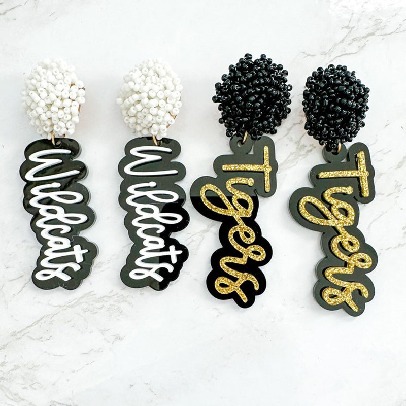 Custom Game Day Earrings, Team Earrings, Sports Earrings