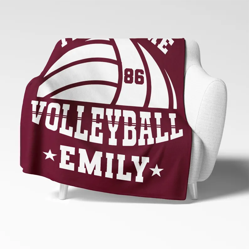 Personalized Team Name Volleyball Gift for Volleyball Team Blanket