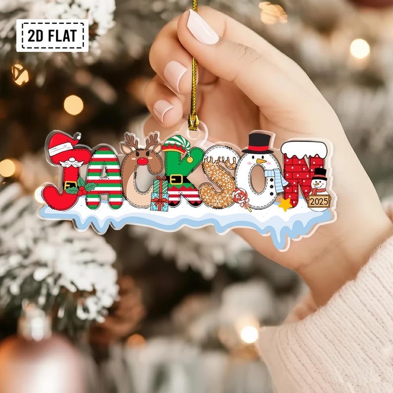 Custom Name Ornaments, Christmas Gift, New Baby Ornament