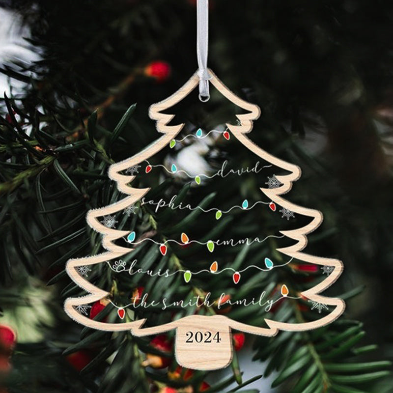 Personalized Family Tree Ornament, Family Christmas Ornaments