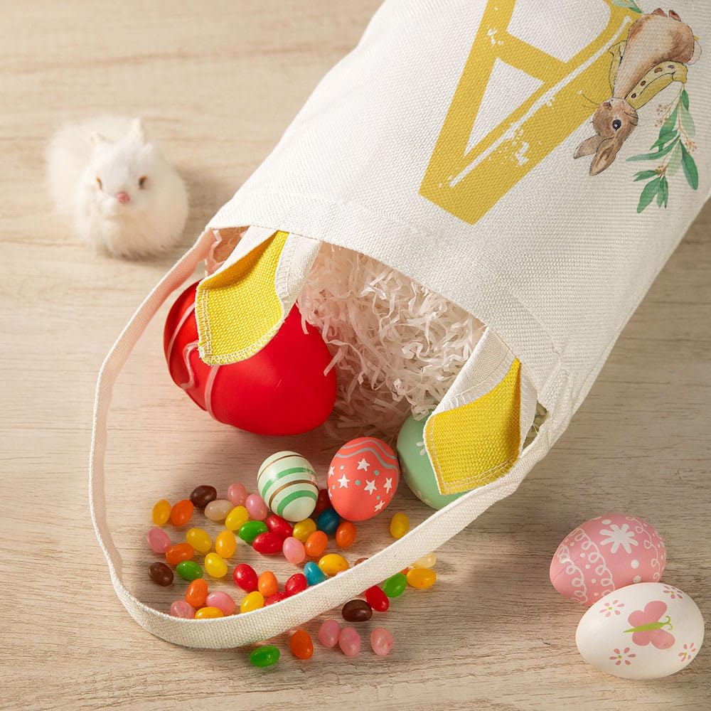 Custom Cute Peter Rabbit Bunny Ears Bucket Bag with Initial & Name