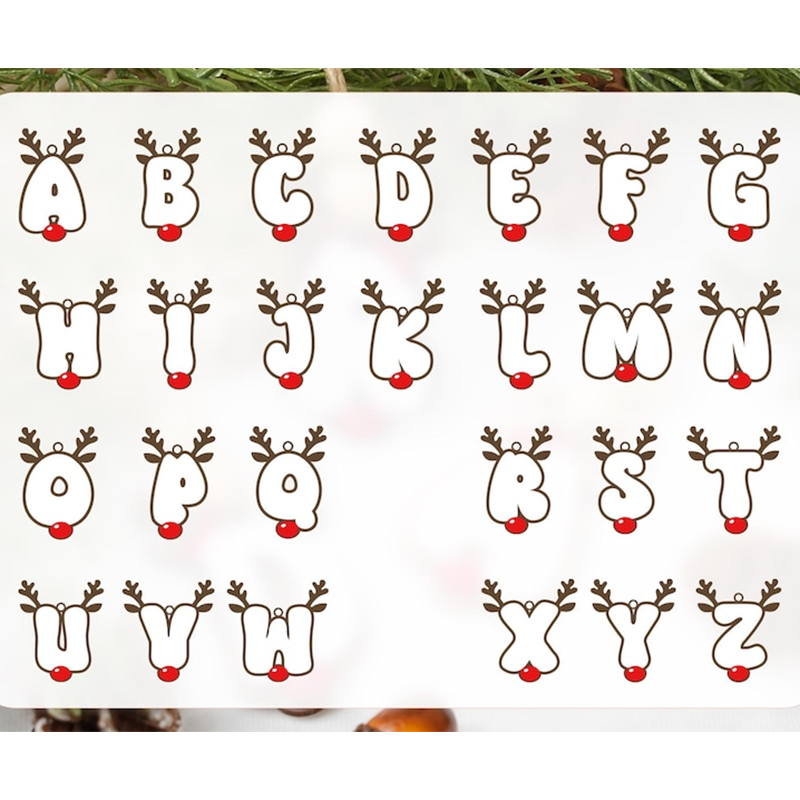 Personalized Christmas Name Ornaments, Initial Ornament 2025