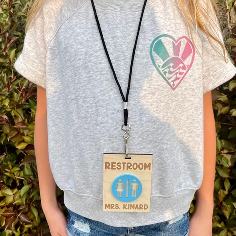 Personalized Teacher Hall Pass, Bathroom Pass,Classroom Hall Pass
