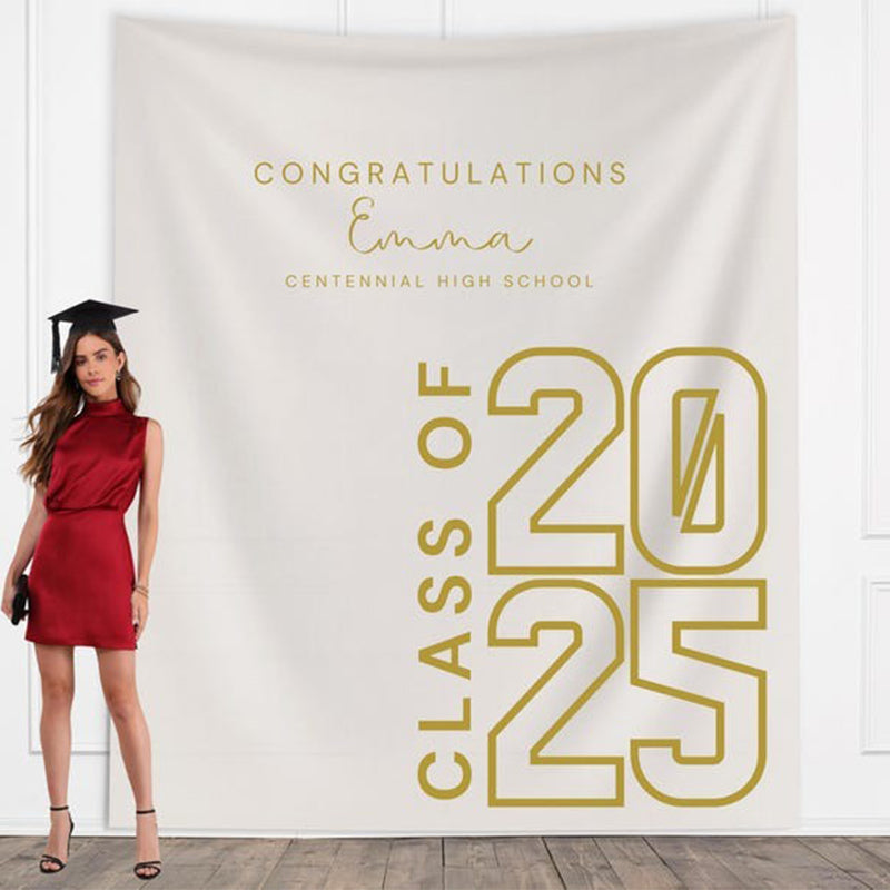 Class of 2026 Custom Graduation Party Backdrop Tapestry