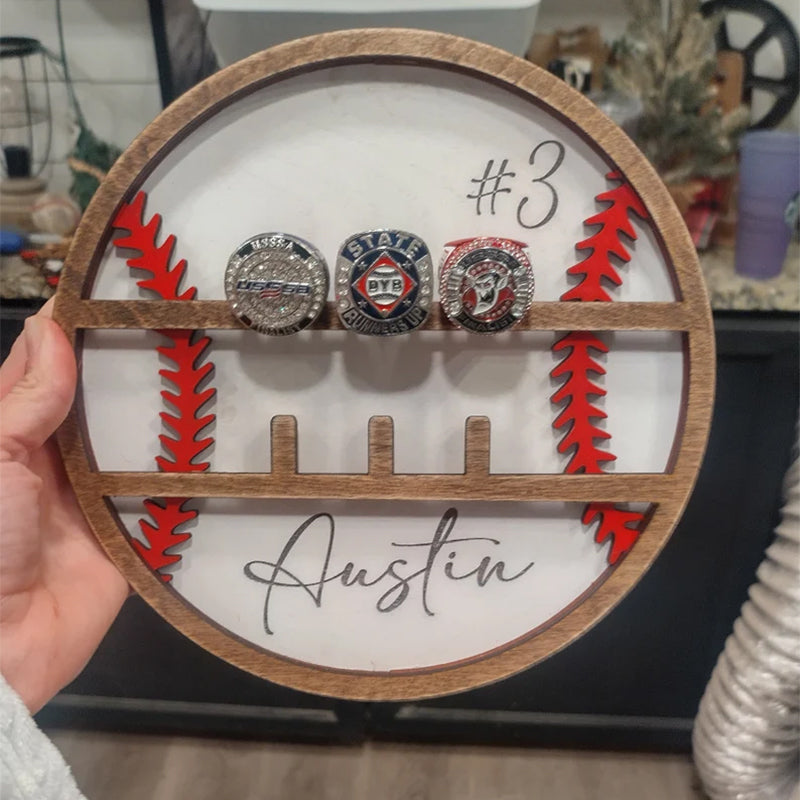 Football baseball hockey ring holder