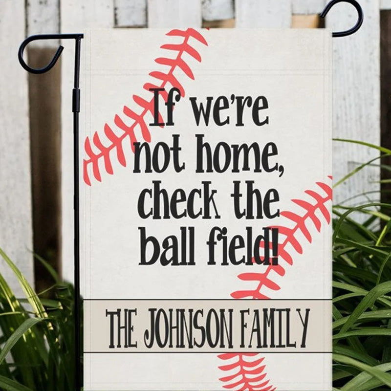 Personalized Baseball Garden home Flag
