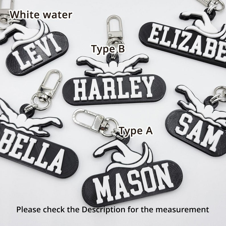 Personalized Football Keychains, Backpack Tags