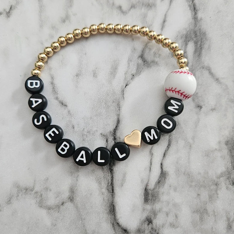 Baseball Softball Football Soccer Basketball Volleyball mom bracelet mom gift baseball gift ball mom stackable bracelets