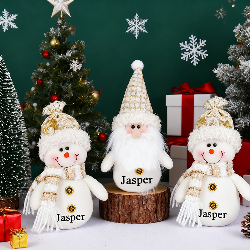 Personalized Christmas Snowman Doll