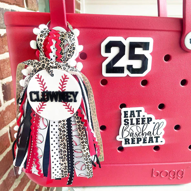 Softball Baseball bag tag, bag charm