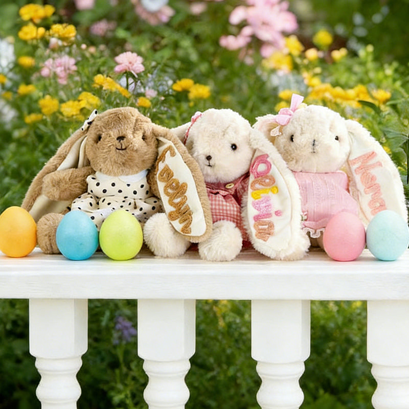 Custom Name Easter Bunny Plushies | Easter Gifts | Plush Bunny with Name