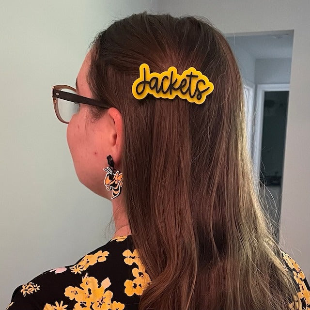 Acrylic Hair Clip || School Spirit Clip || Personalized hair clip || Back to school clip