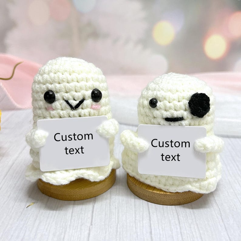 Halloween Crochet Cute Ghost With Heart,Halloween Home Decor Gift