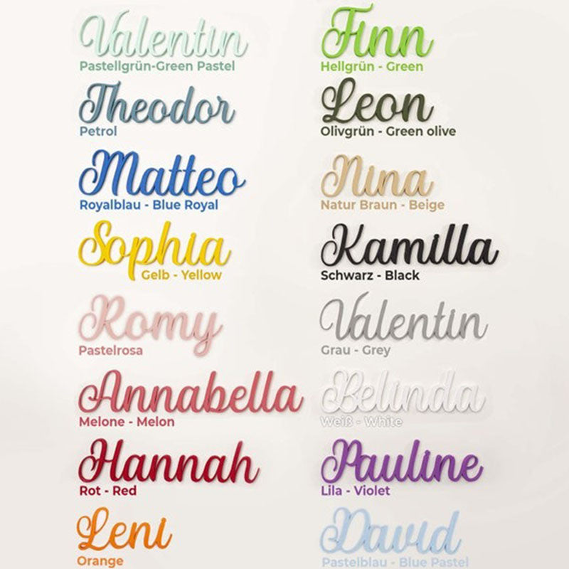Door Sign Personalized Children's Room Name Tag Wall Lettering Individually