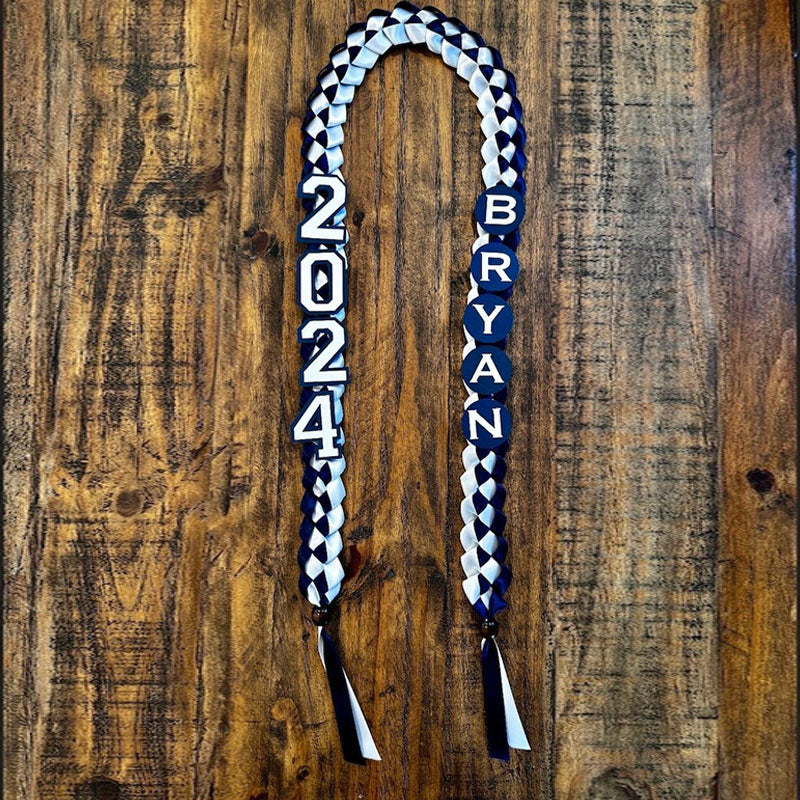 Handmade Class of 2026 Custom Colors Open Graduation Lei
