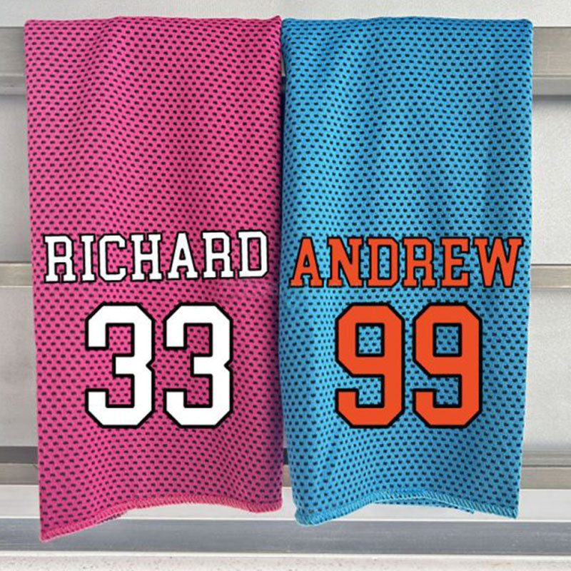 Custom Personalized Softball Baseball Cooling Towel, Summer Essentials