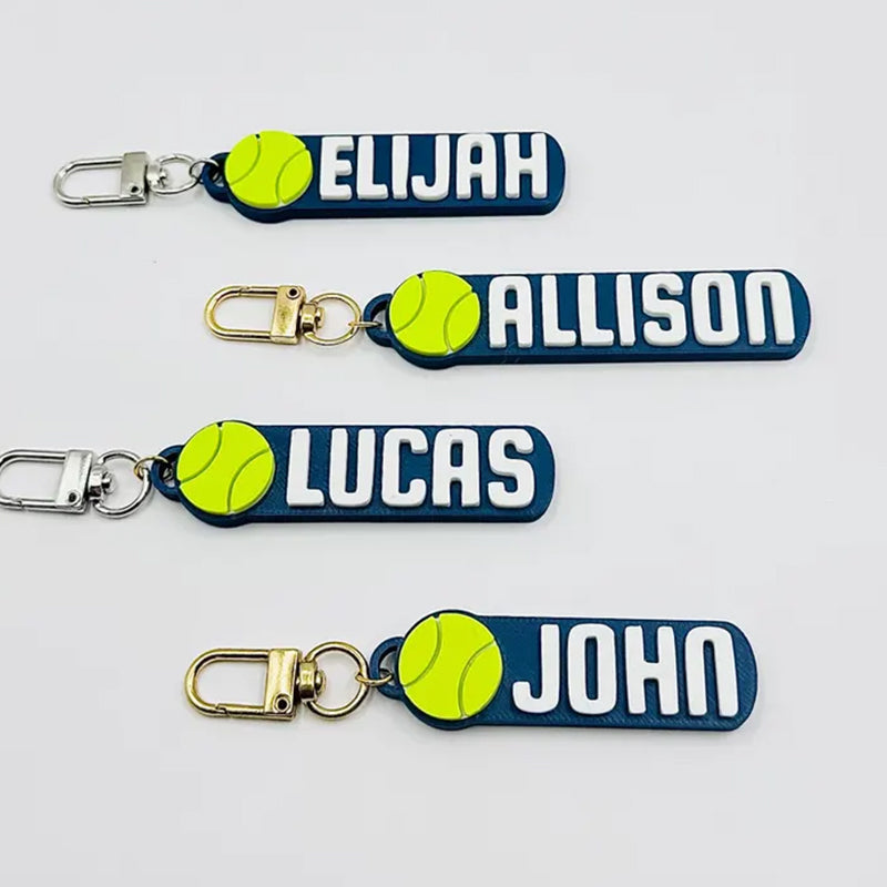 Tennis personalized keychain tennis custom bag tag gifts tennis
