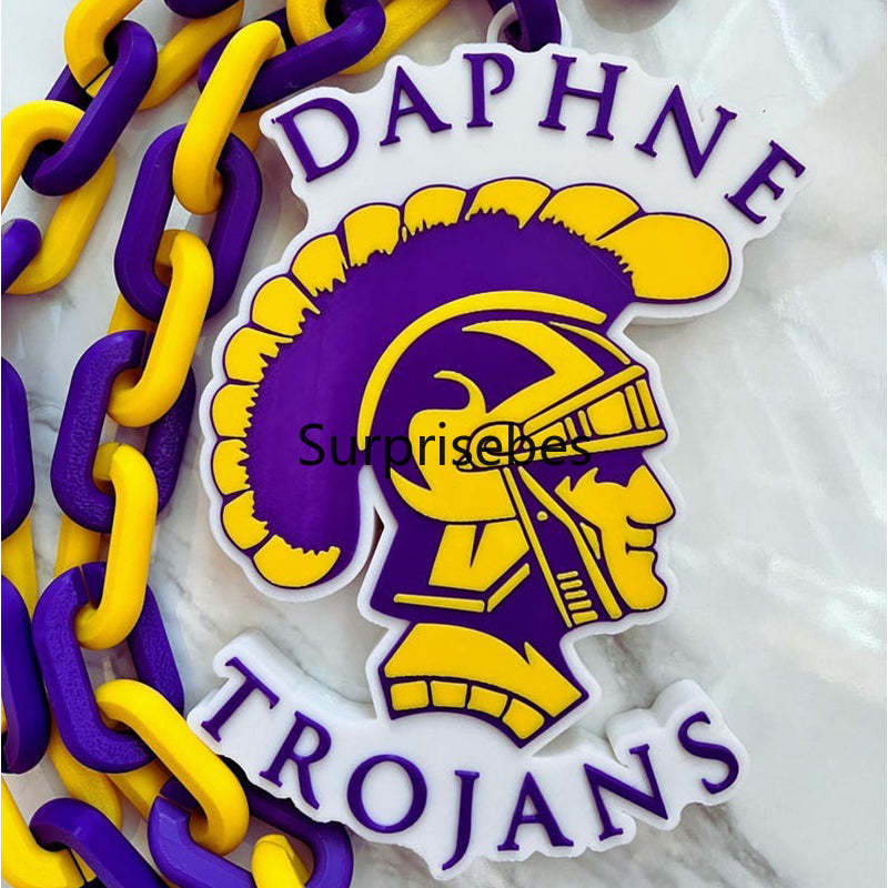 Custom Sports Turnover Chain, Oversized Medallion, Team mascot, Custom Colors, Any Logo