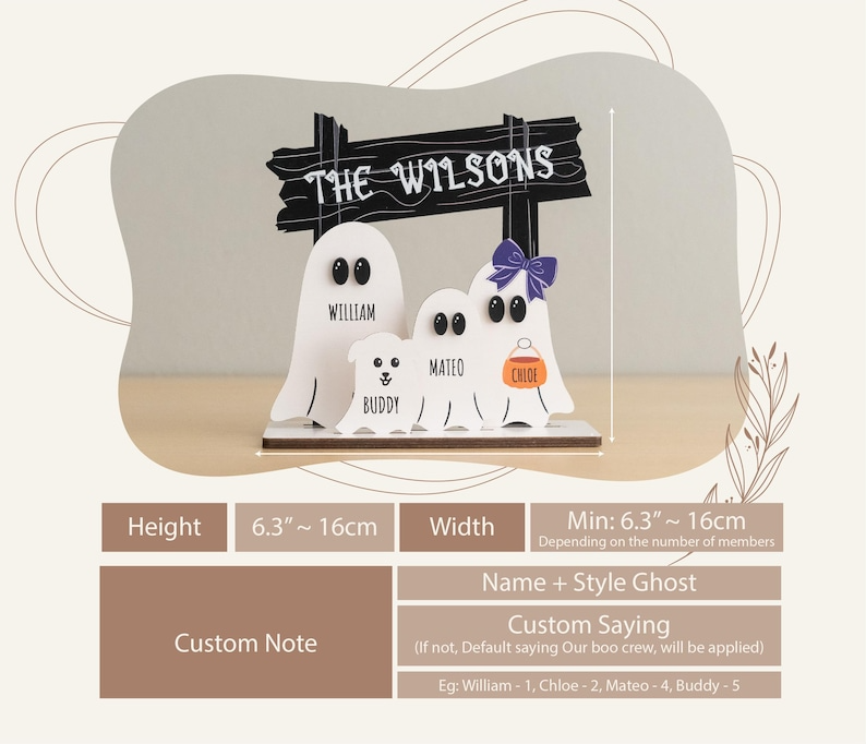 Custom Halloween Ghost Family Sign