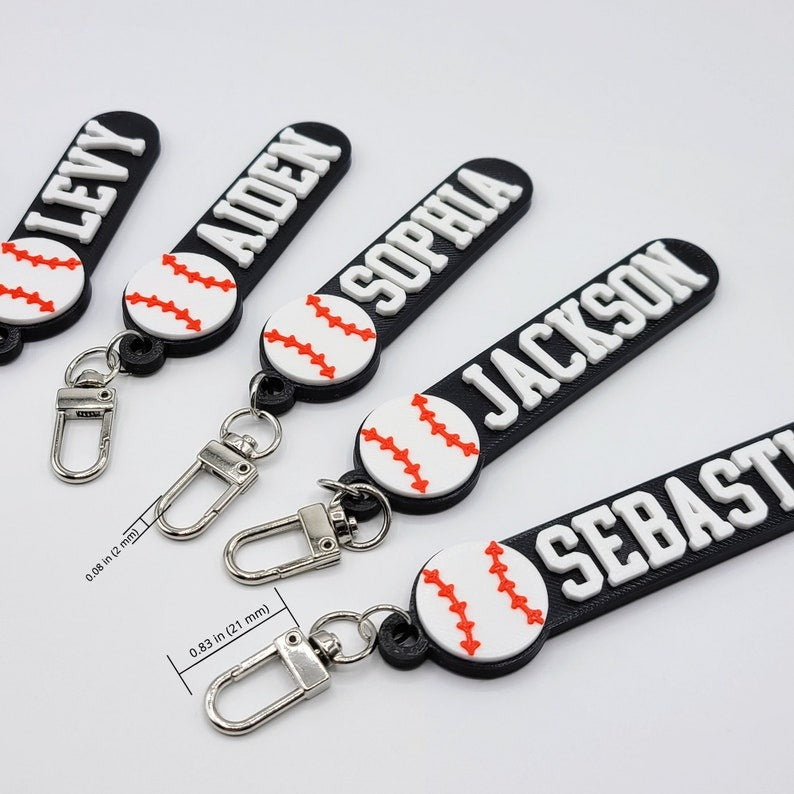 Personalized Football Keychains, Backpack Tags